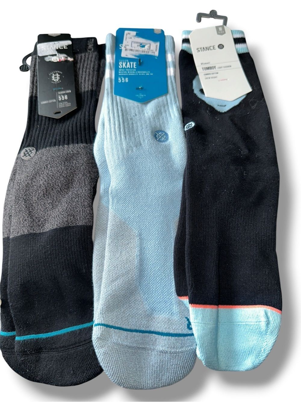Stance DO YOU A SOLID! 3 PAIR Socks - Multi SZ M WOMEN NWT UNISEX Solid Shades